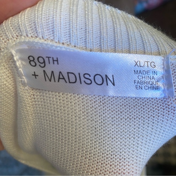 89th + Madison • Ivory Embellished Dolman Sleeve Sweater • XL • NWT - Picture 7 of 8